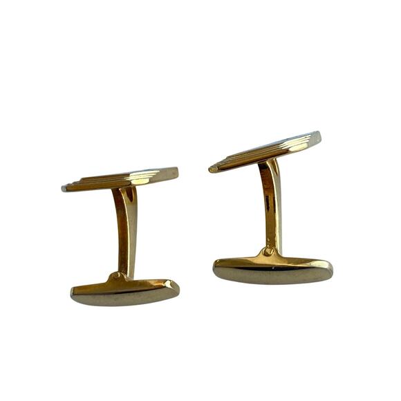 Authentic Yves Saint Laurent Gold-Tone Cufflinks – YSL Logo with Gift Box - Picture 3 of 7